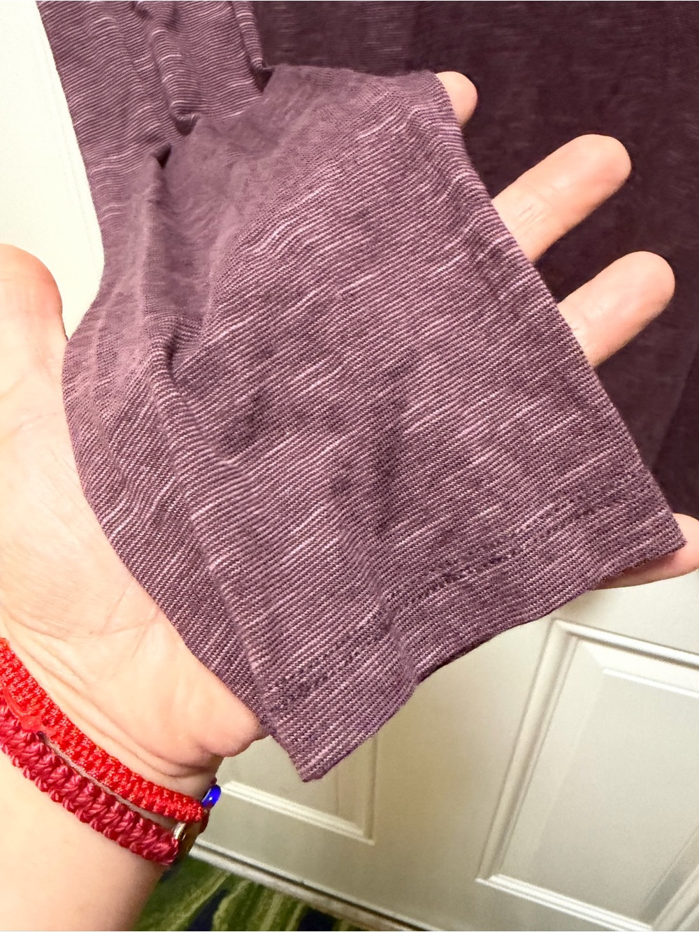 Toad&Co Maroon Heathered Crew neck long sleeve Tee with button side detail XL - Picture 5 of 6